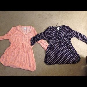 Lot of 2 maternity blouses
